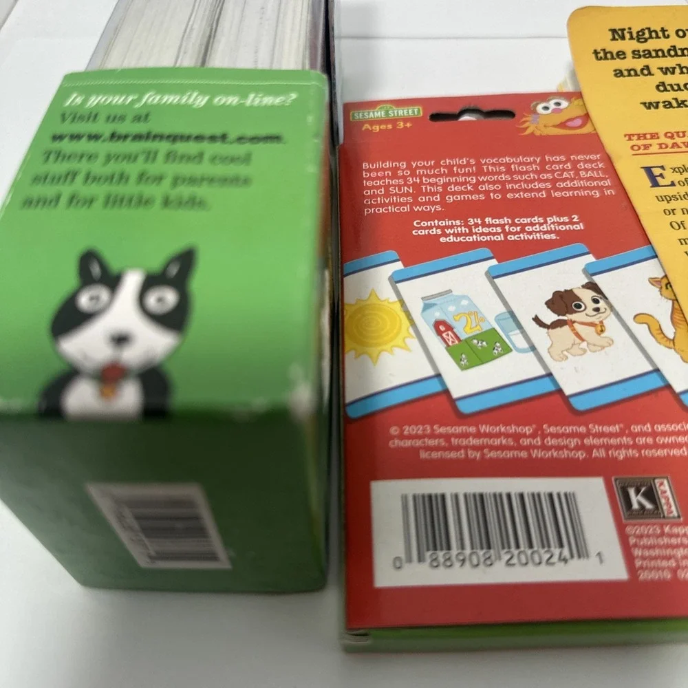Lot of Educational Flash Cards and Brain Quests